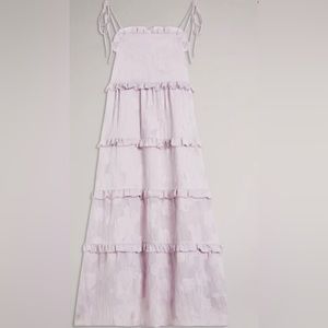 Ted Baker london lilac Heidih Strappy Tiered Midi Dress size Ted 3/US 8 new